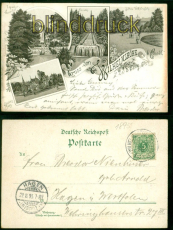 Cassel Litho-AK Gruss von Wilhelmshhe 4 Ansichten 1895 nach Hagen (d9101)