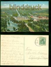 Cassel-Wilhelmshhe farb-AK Bahnpost 1912 nach Lsnitz (d9106)