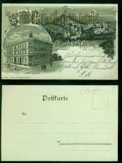 Lindenfels i. O. Mondschein-AK Gruss aus ..... Hotel Odenwald datiert 1902(d9109