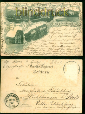 Rotenburg a. T. sw-AK Gruss aus..... fnf Ansichten 1897 nach Hechthausen(d9115)