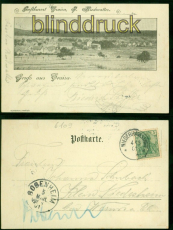 Traisa sw-AK Gruss aus..... Luftkurort Traisa 1901 nach Klein-Niedesheim (d9118)