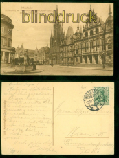 Wiesbaden sw- AK Schlossplatz 1913 nach Wien (d9133)