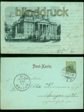 Wiesbaden Mondschein-AK Theater 1898 nach Speyer (d9134)