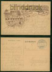 Aachen sw-AK Gruss aus .....  zwei Ansichten Feldpost 1915 nach Mannheim (d9324)