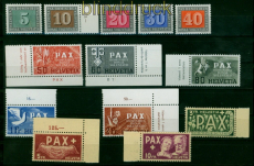 Schweiz Mi #  447/59 postfrisch PAX-Satz teilweise Eckrand oder Seitenrand(54777