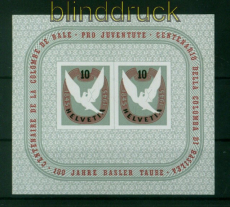 Schweiz Mi # Block 12 postfrisch Blockausgabe 100 Jahre Basler Taube (54778)