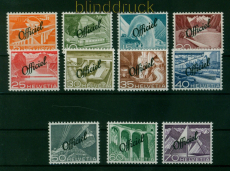Schweiz Dienst Mi #  64/74 postfrisch Dienstmarken Aufdruck Officiel (54781)