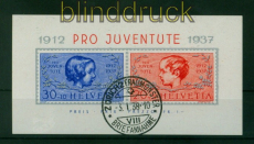 Schweiz Mi # Block  3 gestempelt Blockausgabe Pro Juventute 1937 (54800)