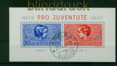 Schweiz Mi # Block  3 gestempelt Blockausgabe Pro Juventute 1937 (54801)