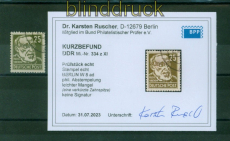 DDR Mi #  334 z XI  gestempelt Kpfe II 25 Pfg. Kurzbefund Dr. Ruscher BPP(53872