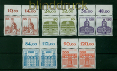 Berlin Mi # 673/77 postfrisch wagerechte Paare Oberrand Burgen Schlsser (54831)