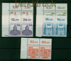 Berlin Mi # 673/77 postfrisch wagerechte Paare Eckrand Burgen Schlsser (54832)