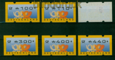 Bund ATM 1999 Mi # 3 Type 2 Versandstellensatz 1 postfrisch teilw. mit Nu(54816)