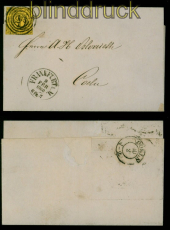 Thurn & Taxis Mi # 10 EF aus Frankfurt 1860 # Stempel 220 nach Coeln Kln(54837)