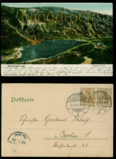 Riesengebirge farb-AK kleine Teich Schreiberhau 25.9.1905 nach Berlin (d9928)