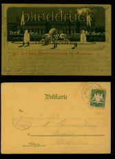 Herrenchiemsee Mondschein-AK Knigl. Schloss bei Mondschein 1900 n Eickel(d9934)