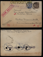 Spanien Auslands-Zensur-LuPo-Brief Barcelona 1940 Doppel-Zensur n Berlin (52677)