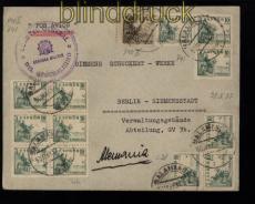 Spanien Auslands-Zensur-LuPo-Brief Salamancia 1937 nach Berlin (52681)