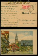 all. Besetzung Gernrode (Harz) Gebhr bezahlt AK Quedlinburg 12.7.1948 (55122)