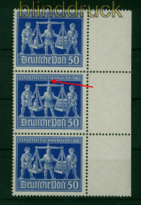 all. Besetzung Mi # 970 IV postfrisch im senkr 3er-Streifen Plattenfehler(54899)