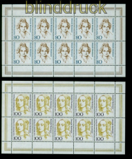 Bund Mi # 1755/56 postfrisch Frauen im 10er-Bogen (54908)