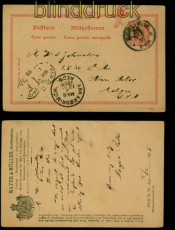 dt. Reich GSK P 25 mit privaten Zudruck Mayer & Mller in die USA 1895 (54934)