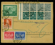 all. Besetzung H.-Bl. # 123 MiF Zehnfachfrankatur Kurzbefund Schlegel BPP(55189)