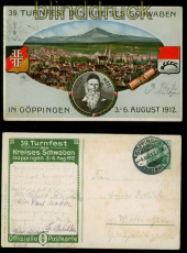 dt. Reich Privat-GSK PP 27 C 156 Turnfest des Kreises Schwaben 1912 (55016)