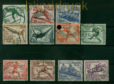 dt. Reich Mi # 600/02 und 609/16 gestempelt beide Olympiastze (55136)