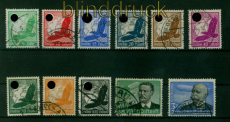 dt. Reich Mi # 529/39 gestempelt Flugpostausgabe Steinadler (55161)