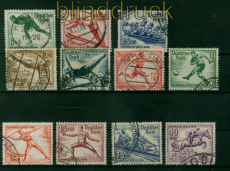 dt. Reich Mi # 600/02 und 609/16 gestempelt beide Olympiastze (55163)