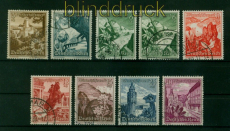 dt. Reich Mi # 675/83 gestempelt WHW 1938 Landschaften (55166)