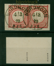 dt. Reich Mi #  19 (2) gestempelt waagerechtes Paar gepr. Sommer BPP (55175)