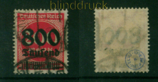 dt. Reich Mi # 303 Aufdruckmarke gestempelt geprft Infla Berlin (55176)