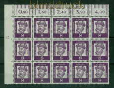 Bund Mi #  349 y postfrisch mit Druckerzeichen 12 im 15er-Block (55068)