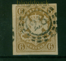 Bayern Mi #  20 gestempelt 6 Kreuzer offener Mhlradstempel 28 (55085)