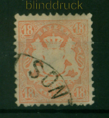 Bayern Mi #  27 Y a gestempelt 18 Kreuzer (55087)