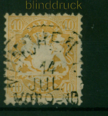Bayern Mi #  29 Y  gestempelt 10 Kreuzer (55088)