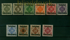 W�rttemberg Dienst Mi # 134/43 mit 138 I postfrisch Plattenfirma (55108)