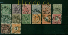 W�rttemberg ex Mi # 44/59 kleines gestempeltes Lot (55112)