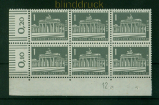Berlin Mi # 140 y w Druckerzeichen 12 postfrisch im 6er-Block (55205)