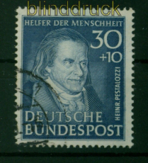 Bund Mi #  146 gestempelt Hchstwert Helfer der Menschheit 1951 (55207)