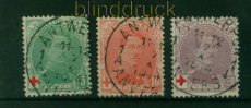 Belgien Mi #  107/109 gestempelt Rotes Kreuz (II) (55031)