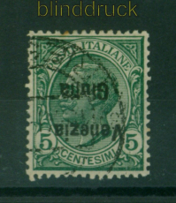 Italien Venetien Mi #  21 gestempelt mit kopfstehenden Aufdruck (55040)