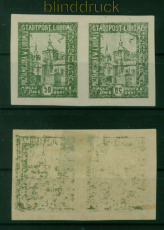 Polen Luboml Mi # V KU ungebraucht mit Falz Kehrdruckpaar geschnitten (55050)