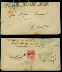 sterreich Mi # 46 EF rckseitig 1884 nach Knittelfeld diverse Vermerke (54987)