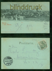 Dren Mondschein-AK Gruss aus ..... Totalansicht 1901 nach Mannheim (d9332)