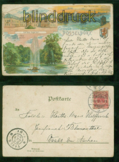 D�sseldorf farb-Litho-AK Gruss aus..... drei Ansichten 1899 nach Vaals (d9338)