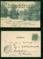 D�sseldorf sw-AK Blick von der goldenen Br�cke 1900 nach Lantershoven (d9339)