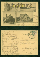 Leimersheim sw-AK Gruss aus ..... vier Ansichten 1909 (d9507)